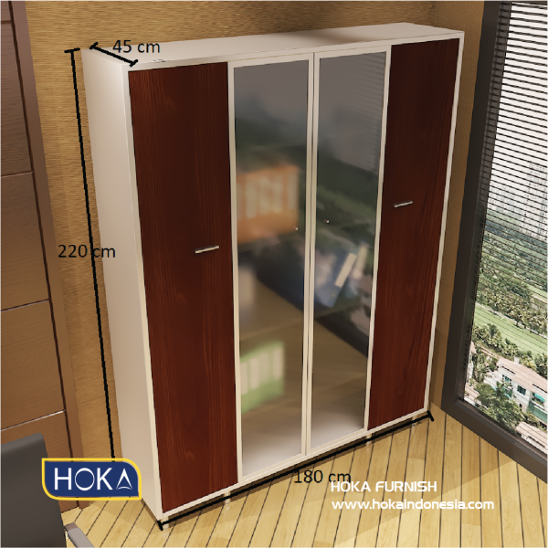 Filling Cabinet Lemari Arsip HOKA HFH-C029 Plywood Finishing HPL - Gambar 3