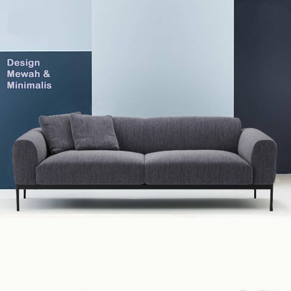 Sofa Modern Minimalis 2 Seater kursi Santai Hoka Coral SL 08 Black