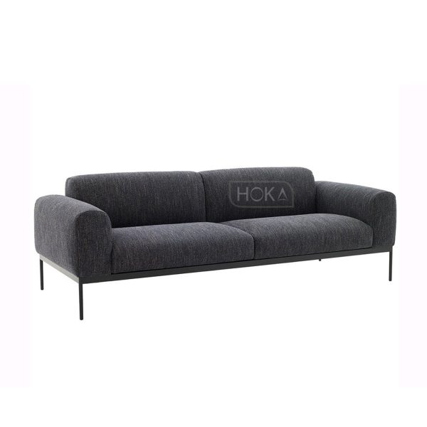 Sofa Modern Minimalis 2 Seater kursi Santai Hoka Coral SL 08 Black - Gambar 3