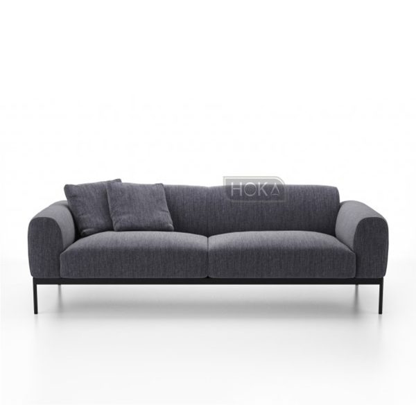Sofa Modern Minimalis 2 Seater kursi Santai Hoka Coral SL 08 Black - Gambar 2