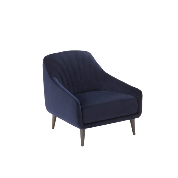 Kursi Sofa Modern Arm Chair Single Seat Minimalis Hoka HAC FC 01 Navy - Gambar 4