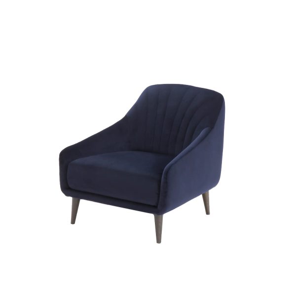 Kursi Sofa Modern Arm Chair Single Seat Minimalis Hoka HAC FC 01 Navy - Gambar 3