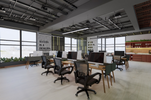 DESAIN INTERIOR INDUSTRIAL MODERN COCOK UNTUK KANTOR KEKINIAN