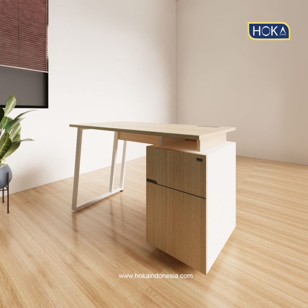 Meja Kantor Meja Staff HOKA HFH-S144 Plywood Finishing HPL - Gambar 4