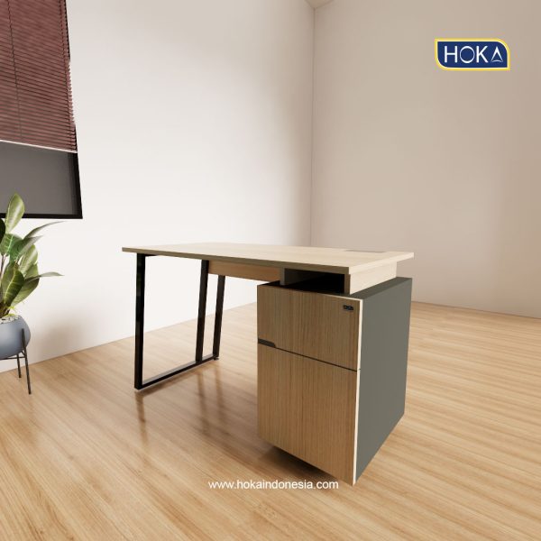 Meja Kantor Meja Staff HOKA HFH-S145 Plywood Finishing HPL - Gambar 4