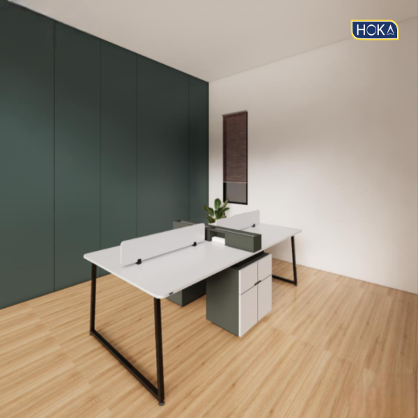 Meja Kantor Meja Staff Modul HOKA HFH-S146 Plywood Finishing HPL - Gambar 4