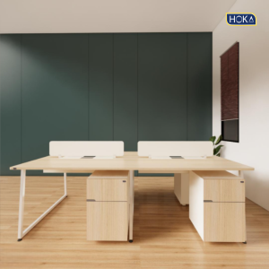Meja Kantor Meja Staff Modul HOKA HFH-S149 Plywood Finishing HPL